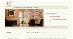 Desktop Screenshot of millercaine.com